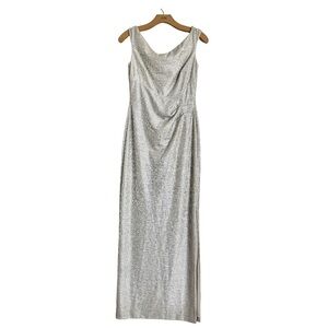 Ralph Lauren Metallic Shoulder Evening Gown – Size 2